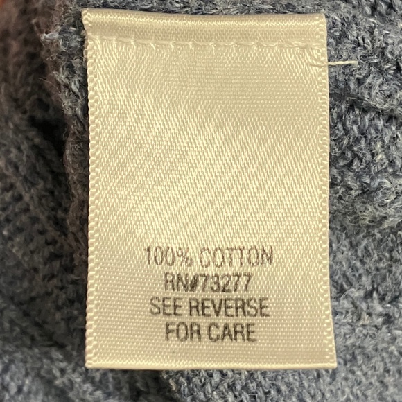 Croft & Barrow Cable Knit Crew Neck Pullover Sweater, Blue, Size S - Picture 6 of 7